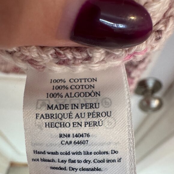 Faherty Painters Crew Sweater In Painted Rose - Medium - Picture 7 of 9